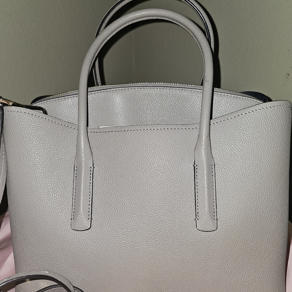 Kate Spade triple-compartment satchel convertible  - Taupe color - Picture 3 of 14